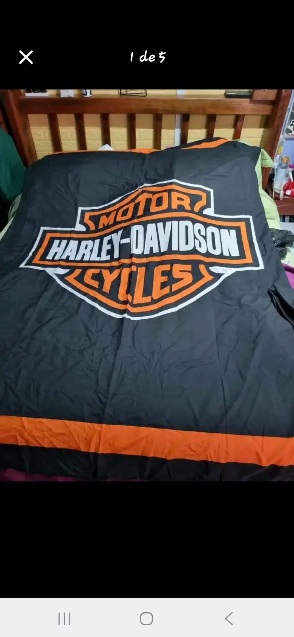 Cubre plumón Harley-Davidson negro - 1