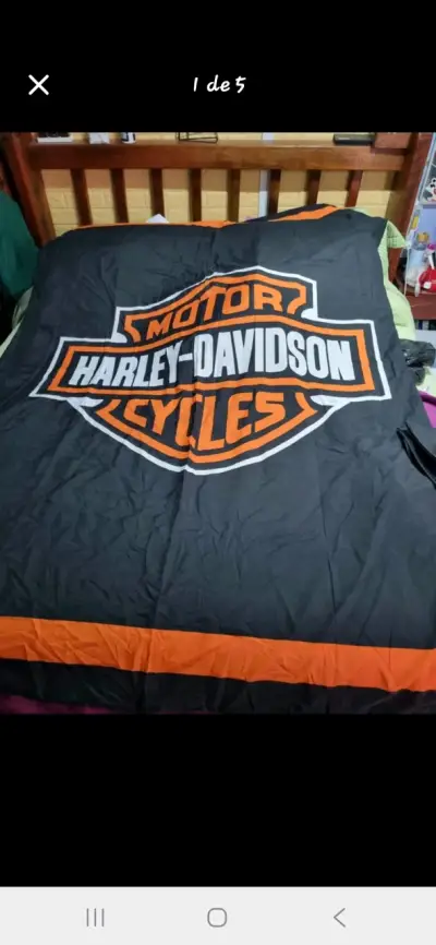 Cubre plumón Harley-Davidson negro - miniatura 1