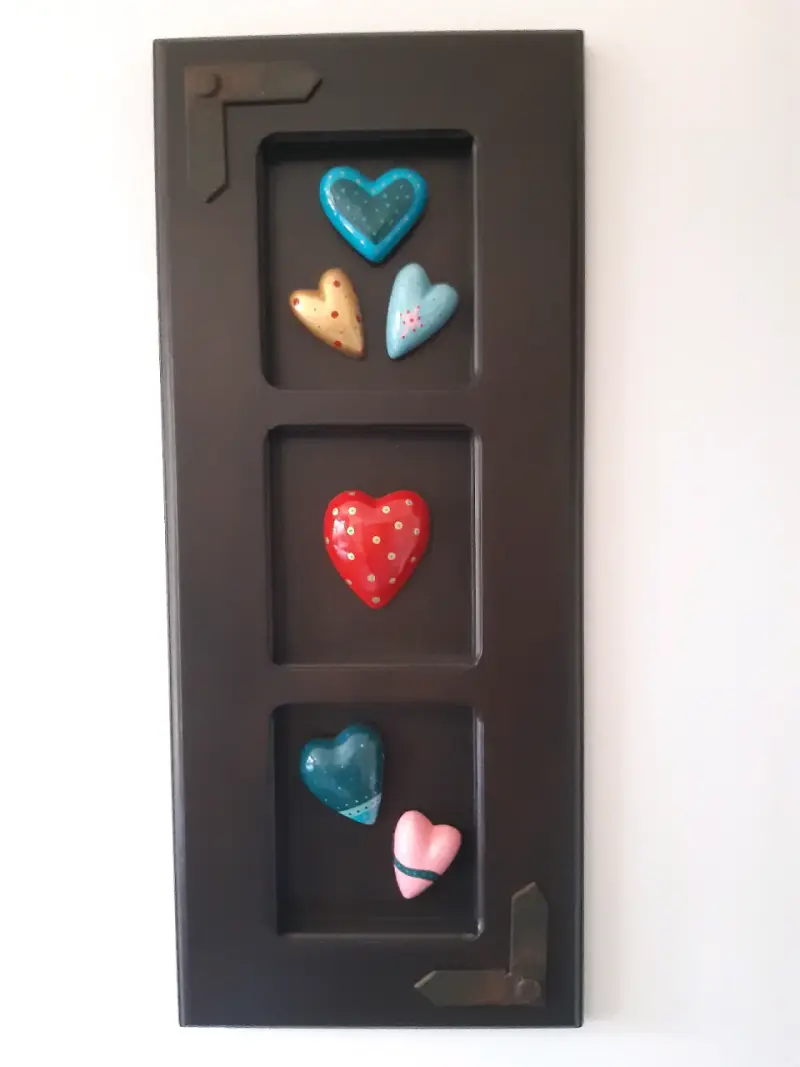 Cuadro decorativo con corazones - 1