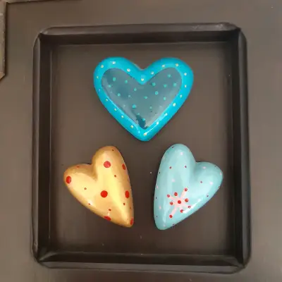 Cuadro decorativo con corazones - miniatura 5