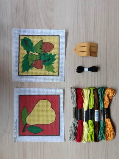 Juego de bordado frutas coloridas - miniatura 1