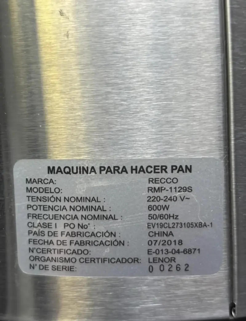 Máquina para hacer pan de acero RECCO - 3