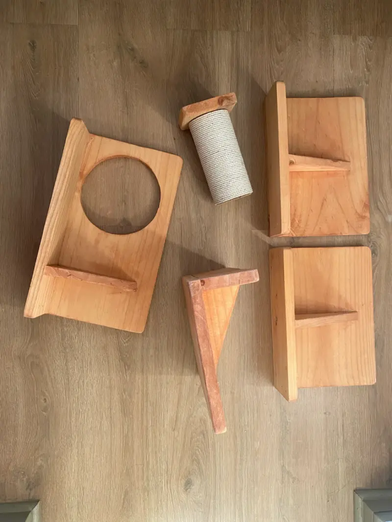 Set de estanterías de madera para gatos - 2