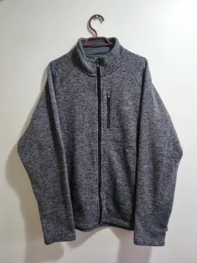 Chaqueta polar gris con cierre - miniatura 1