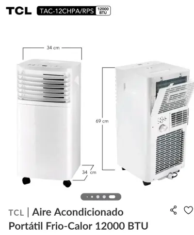Aire acondicionado portátil TCL 12000 BTU - miniatura 1
