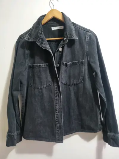 Chaqueta jeans negra Basement - miniatura 1