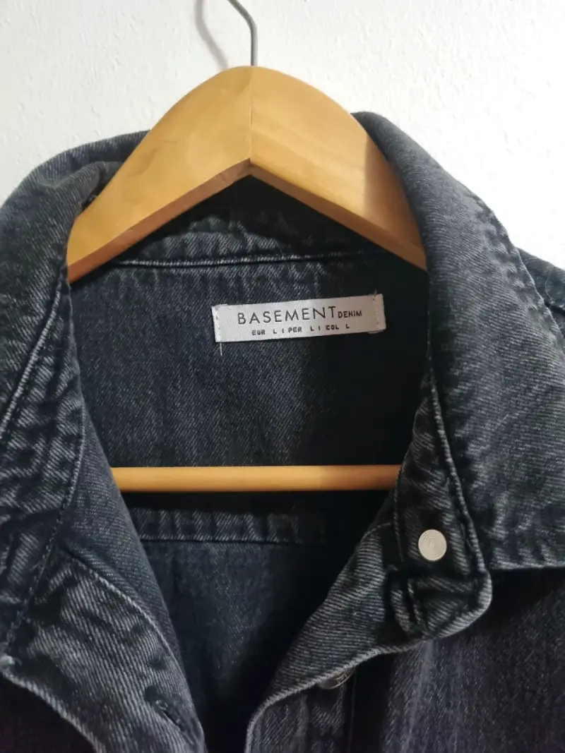 Chaqueta jeans negra Basement - 2