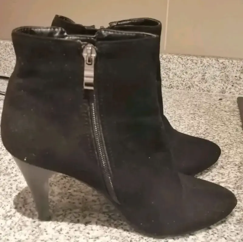Botines negros de taco alto - 2