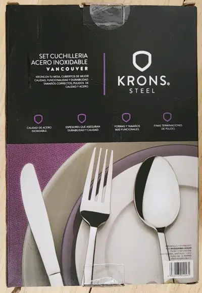 Set Cubiertos 24 Piezas Acero Inox Vancouver Krons - miniatura 5