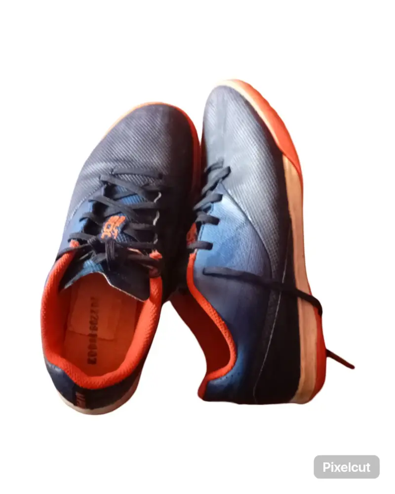 Zapatillas deportivas azul y naranjas - 2
