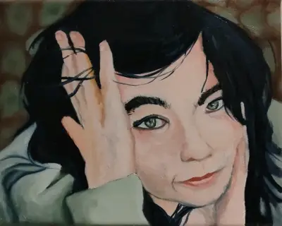 Retrato artístico pintado a mano - miniatura 1