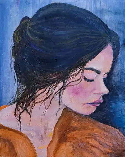 Retrato artístico pintado a mano - miniatura 2