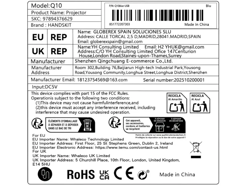 Proyector LED multimedia portátil - 4