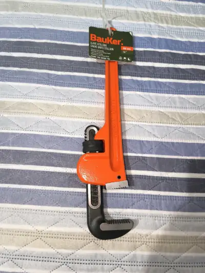 🟧🟠🔧🛠️Llave Stillson Bauker 14" (350 mm) Heavy Duty - miniatura 3