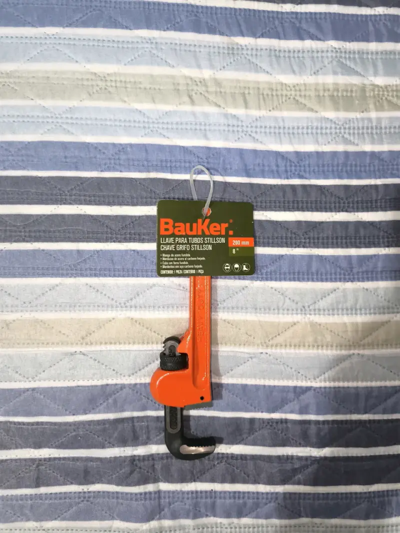 🟧🟠🛠️🔧Llave Stillson Bauker 8"(200mm) Heavy Duty - 4