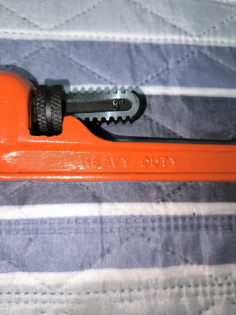 🟧🟠🛠️🔧Llave Stillson Bauker 8"(200mm) Heavy Duty - 6