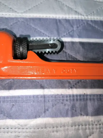 🟧🟠🛠️🔧Llave Stillson Bauker 8"(200mm) Heavy Duty - miniatura 6