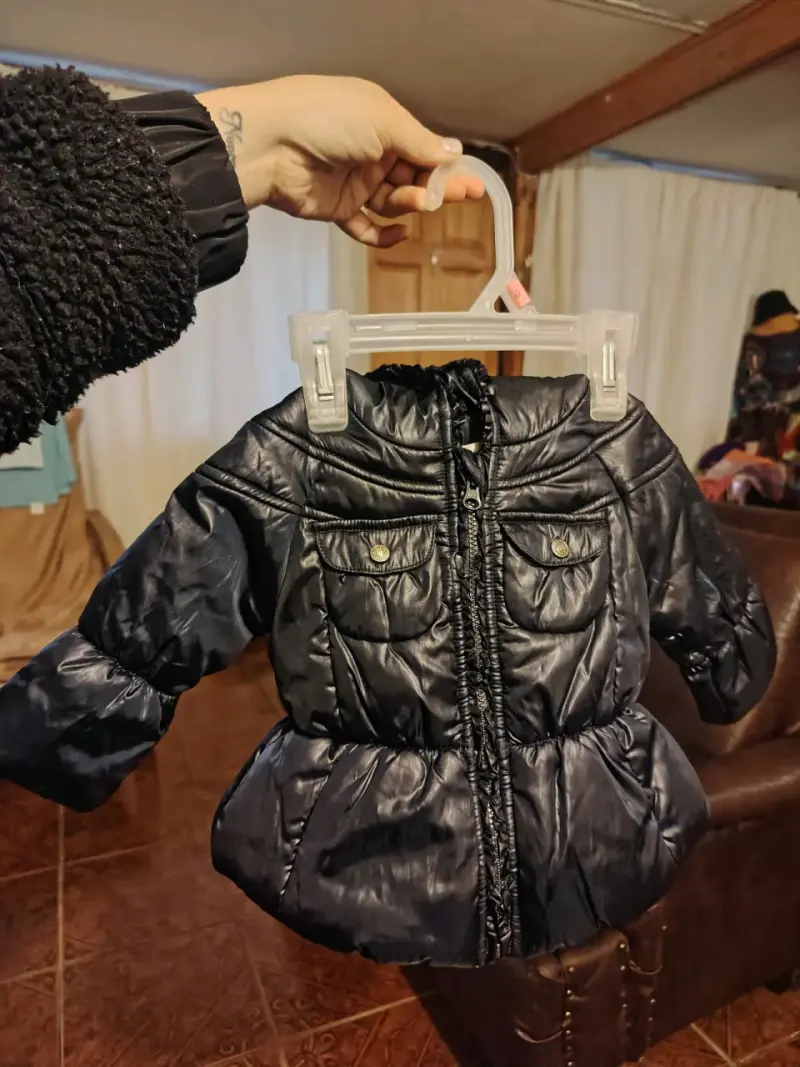 Chaqueta azul marino de bebé niña - 1