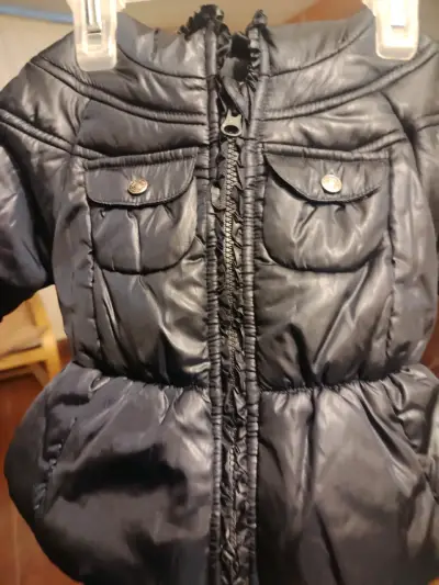 Chaqueta azul marino de bebé niña - miniatura 2