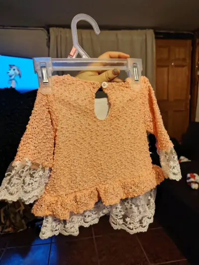 Polera bebé rosado encaje - miniatura 2