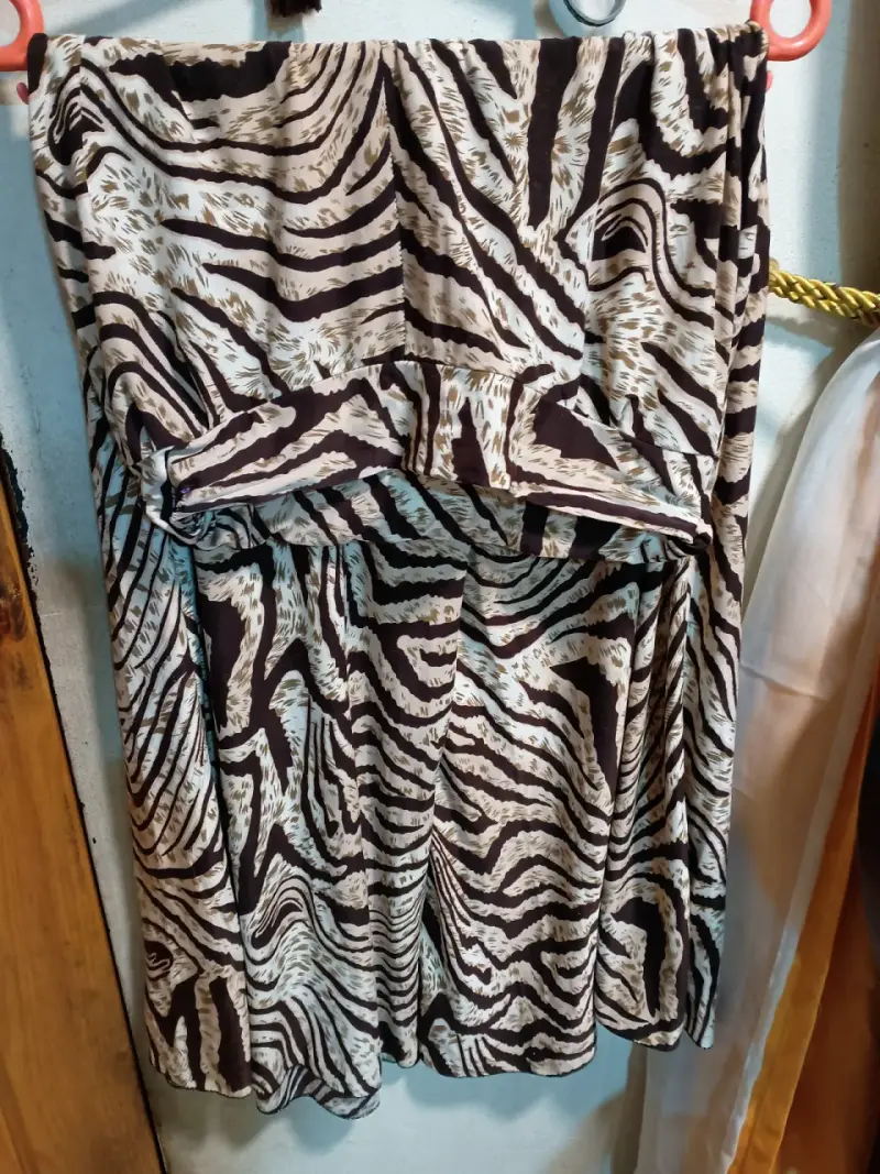 Falda larga animal print
