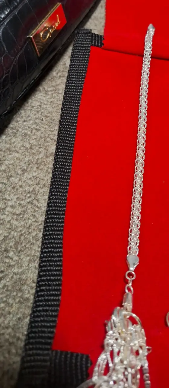 Pulsera de plata tejida