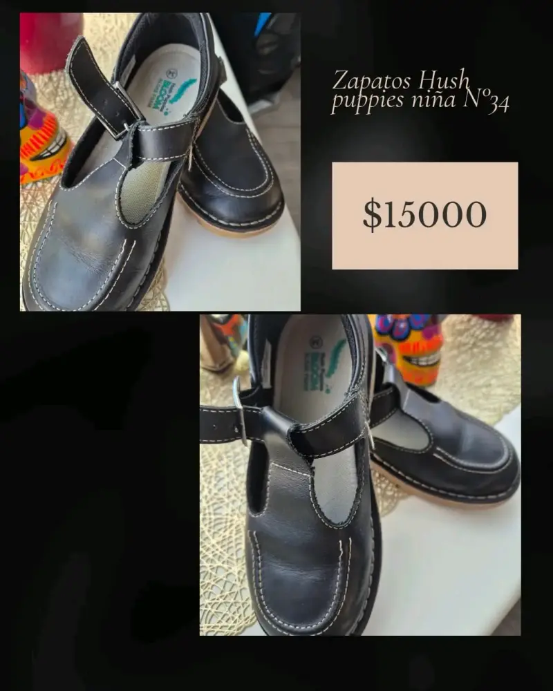 Zapatos Hush Puppies niña negros