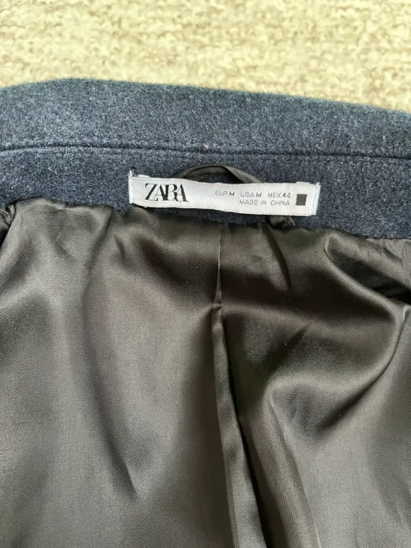Abrigo azul oscuro Zara - 3