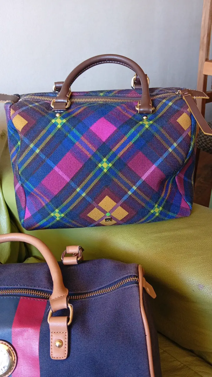 Bolso tartán colorido - 1