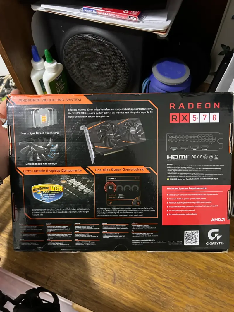 Tarjeta gráfica Gigabyte RX 570 8GB - 6