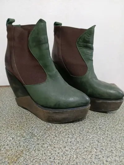 Botines verdes plataforma - miniatura 1