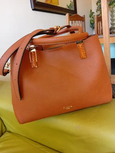 Cartera de cuero marrón - miniatura 1