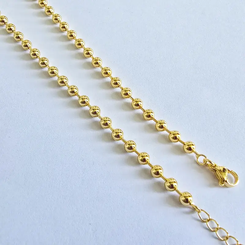 Cadena Armada chapada en oro. - 2