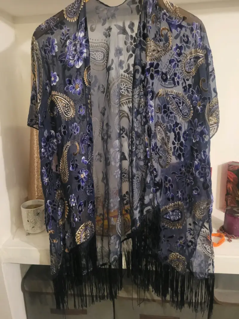 Kimono floral amarillo - 4