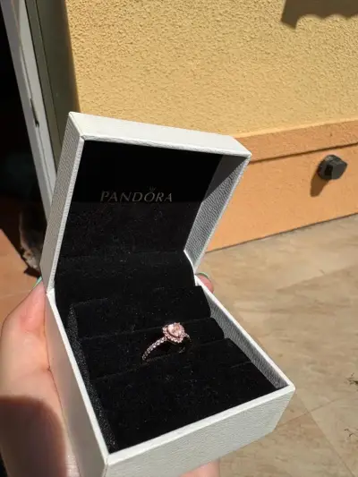 Anillo Pandora con piedra rosa - miniatura 3