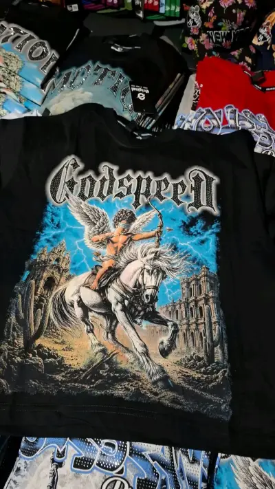 Polera negra estampada Emotion - miniatura 4
