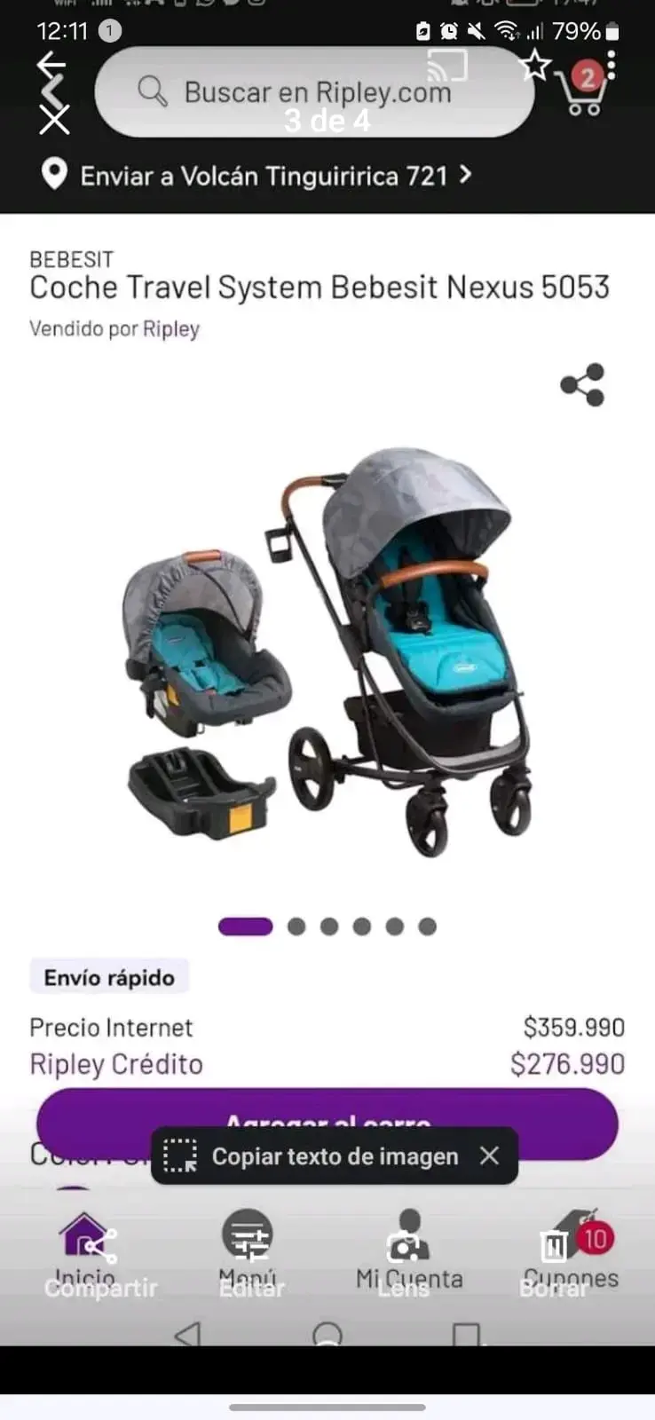 Coche y silla de auto gris - 4