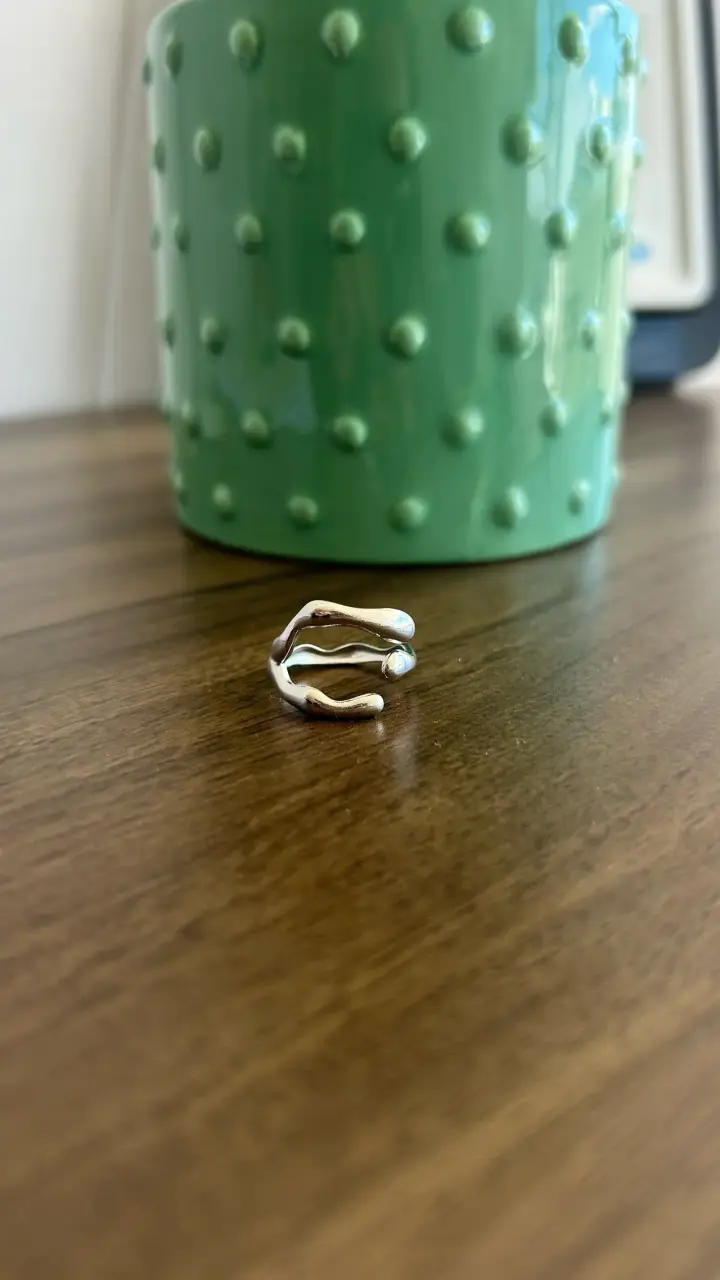 Anillo ajustable plateado