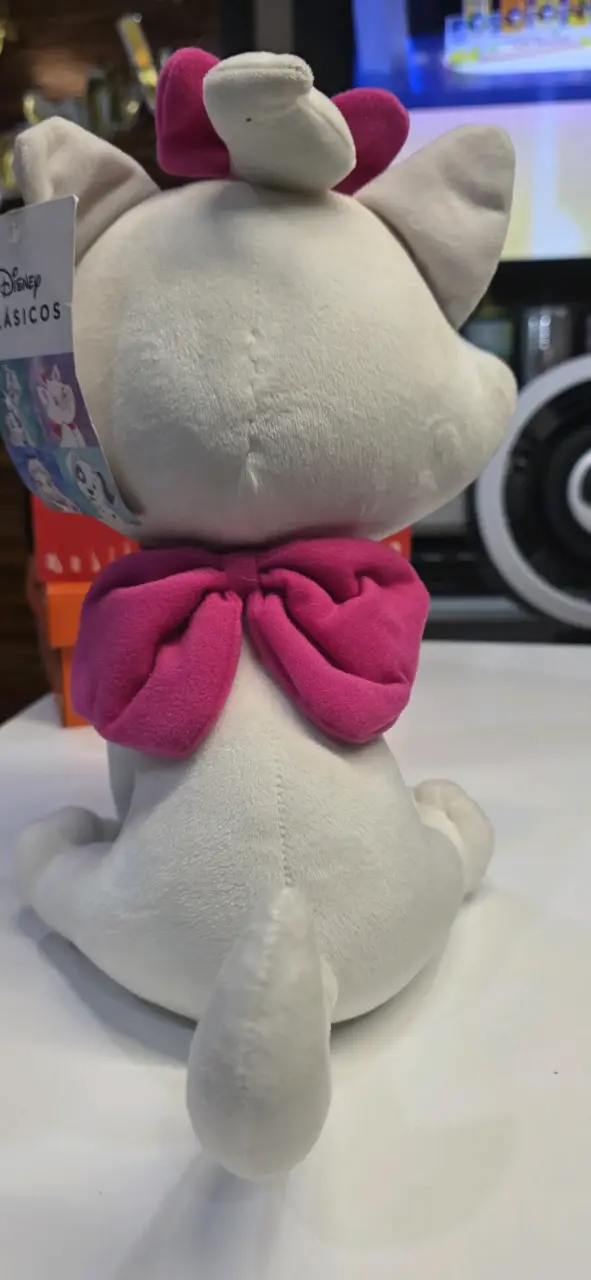 Peluche de gatito blanco con lazo - 3