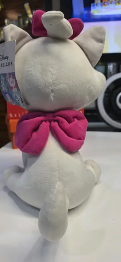 Peluche de gatito blanco con lazo - miniatura 3