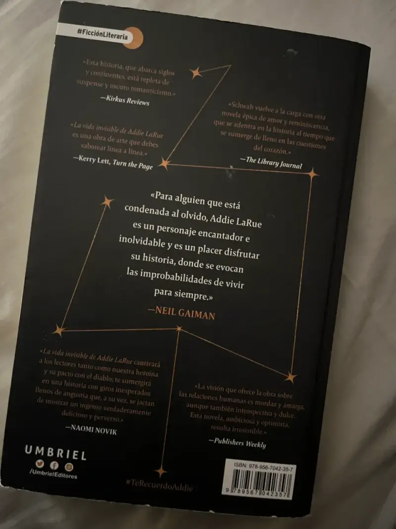 Libro 'La Vida Invisible de Addie LaRue' - 2