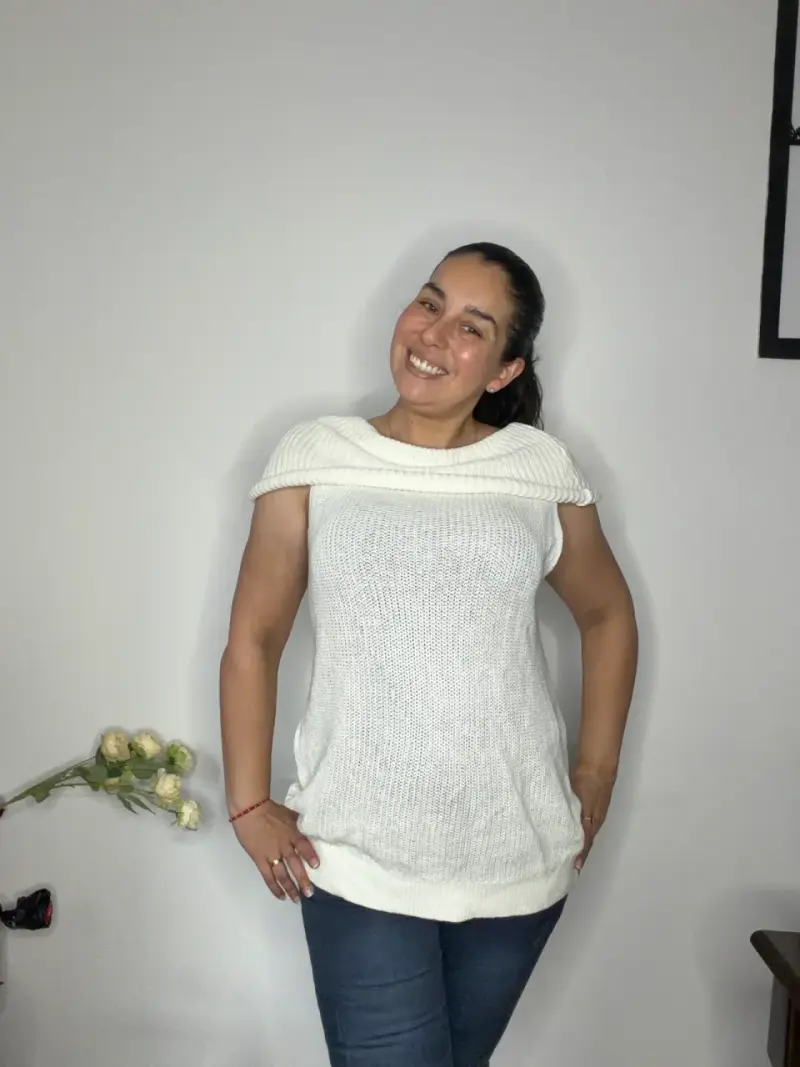 Sweater de mujer blanco tejido