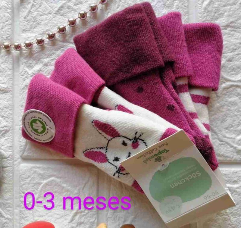 Calcetines bebé 0-3 meses rosa