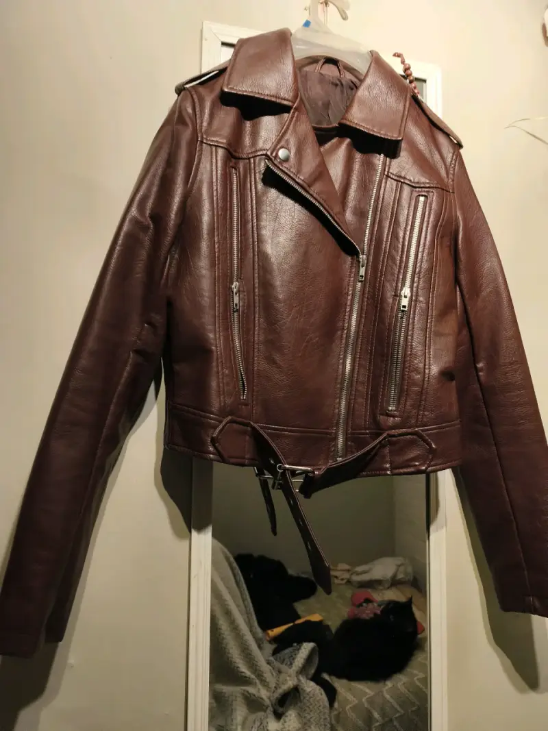 Chaqueta de cuero marrón Wados - 2