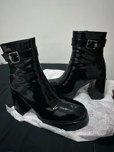 Botines negros de charol mujer - miniatura 2