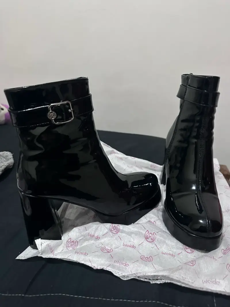 Botines negros de charol mujer - 3