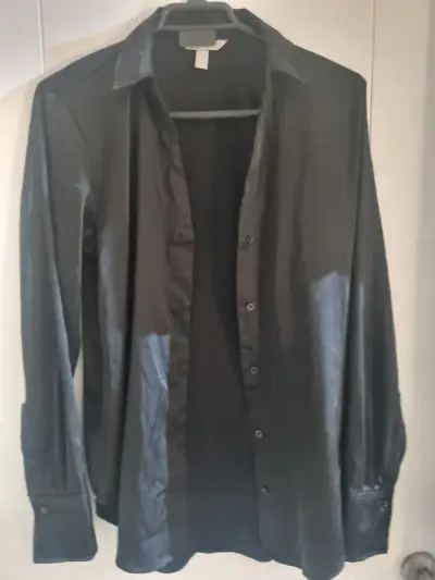 Camisa formal negra h&m - miniatura 1