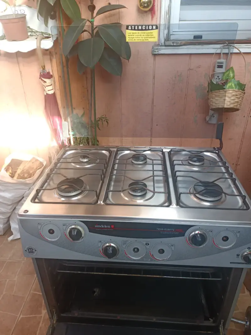 Cocina a gas Sindelen gris - 2