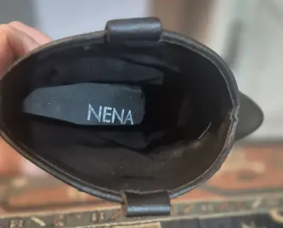 Botines de cuero negros marca NENA - miniatura 5