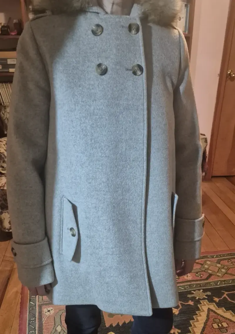 Abrigo gris con capucha Saville Row - 1